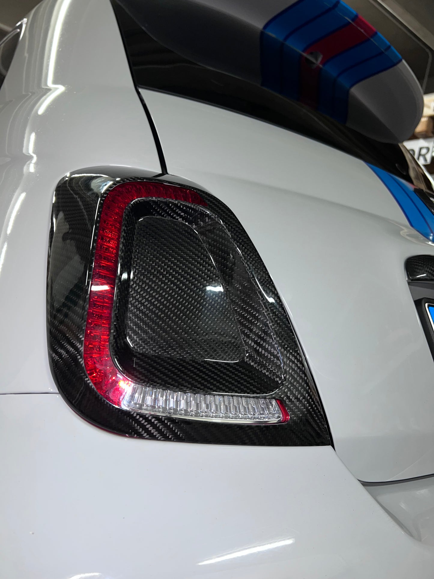 Cover Fanali Posteriori VERO CARBONIO Abarth 595/695 Restyling - Fiat 500