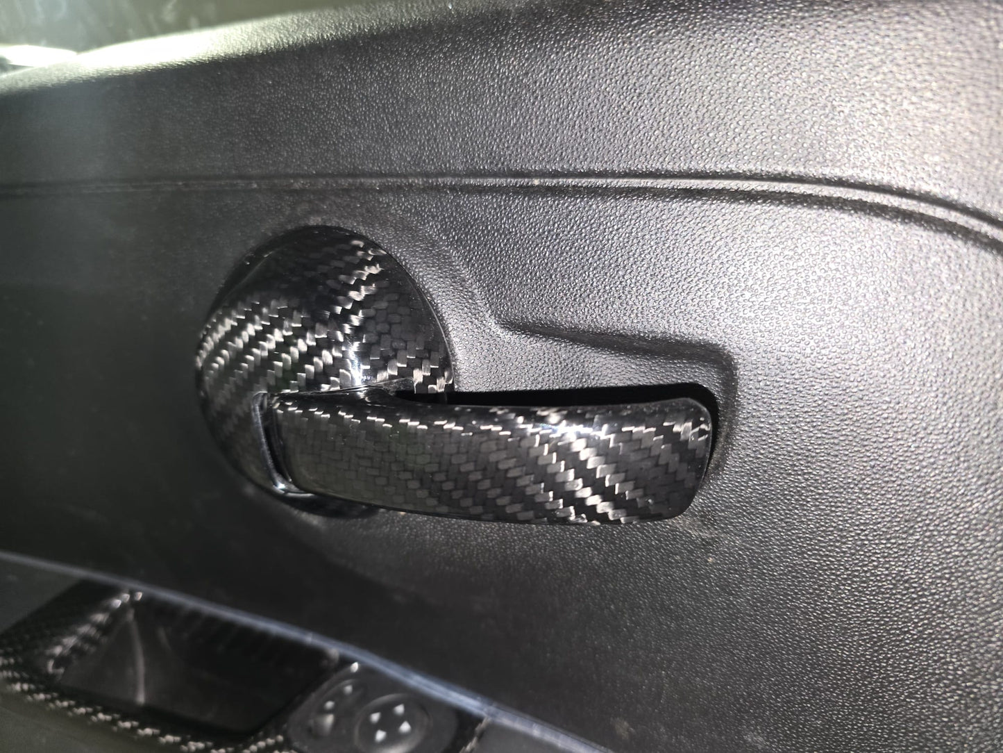 Cover maniglie interne in vera fibra di carbonio Abarth 500/595