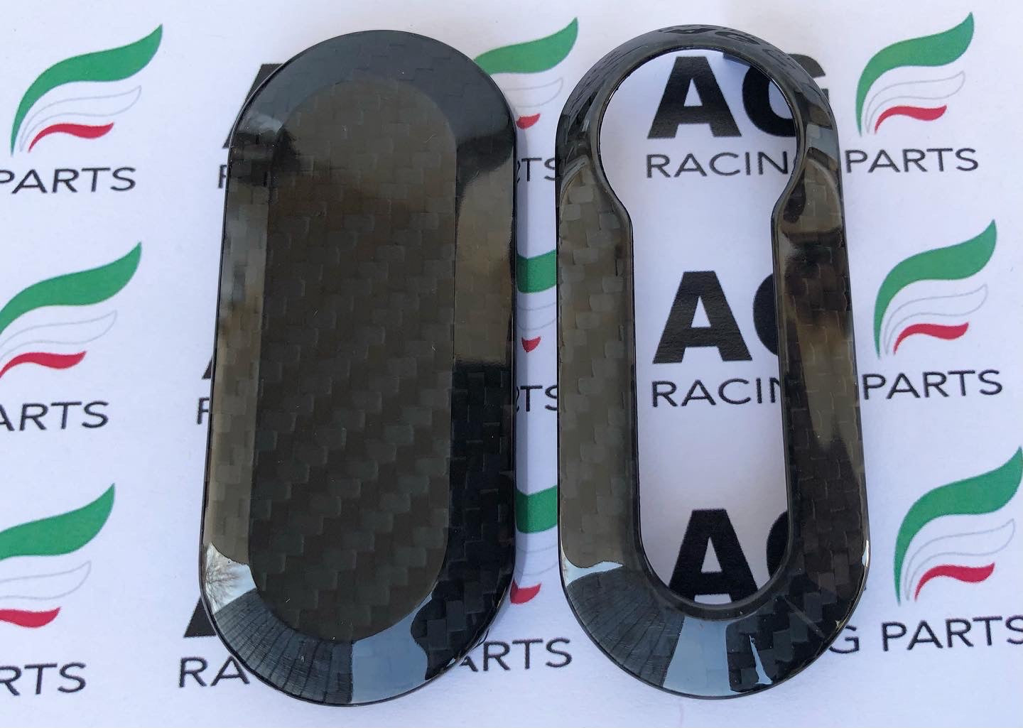 Cover chiave in vera fibra di carbonio 500 Abarth