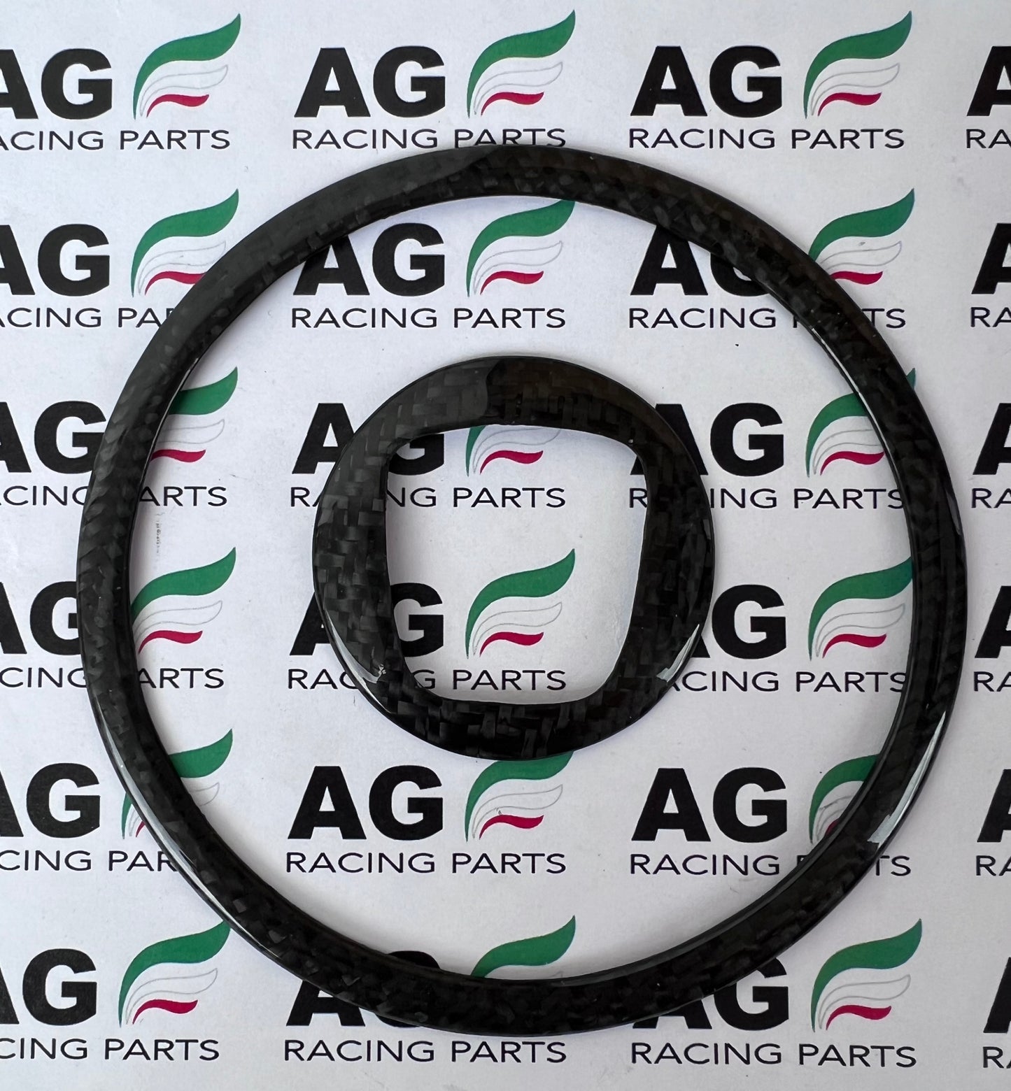 Cover centrale volante Abarth/Fiat 500 in vera fibra di carbonio (modello2)