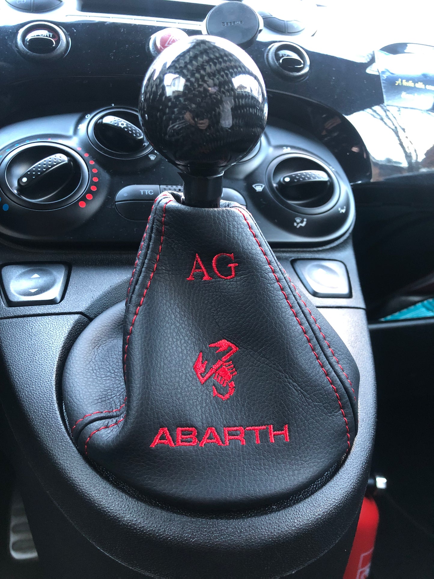 Cuffia cambio 500/595 ABARTH in ecopelle