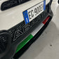 Splitter lama anteriore tricolore Abarth 595 in vera fibra di carbonio