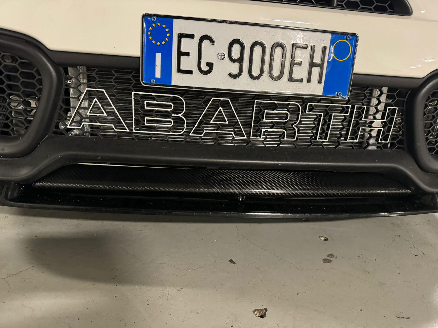 Splitter lama anteriore Abarth 595 in vera fibra di carbonio