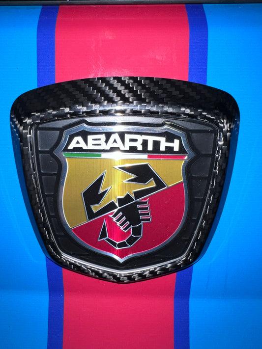 Cover Posteriore Stemma in Vera Fibra Di Carbonio 500/595 ABARTH