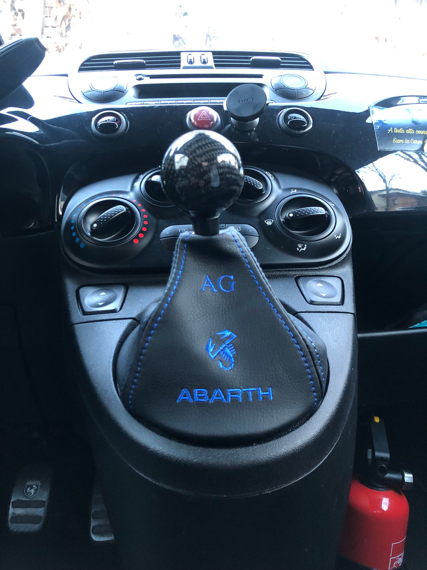 Cuffia cambio 500/595 ABARTH in ecopelle