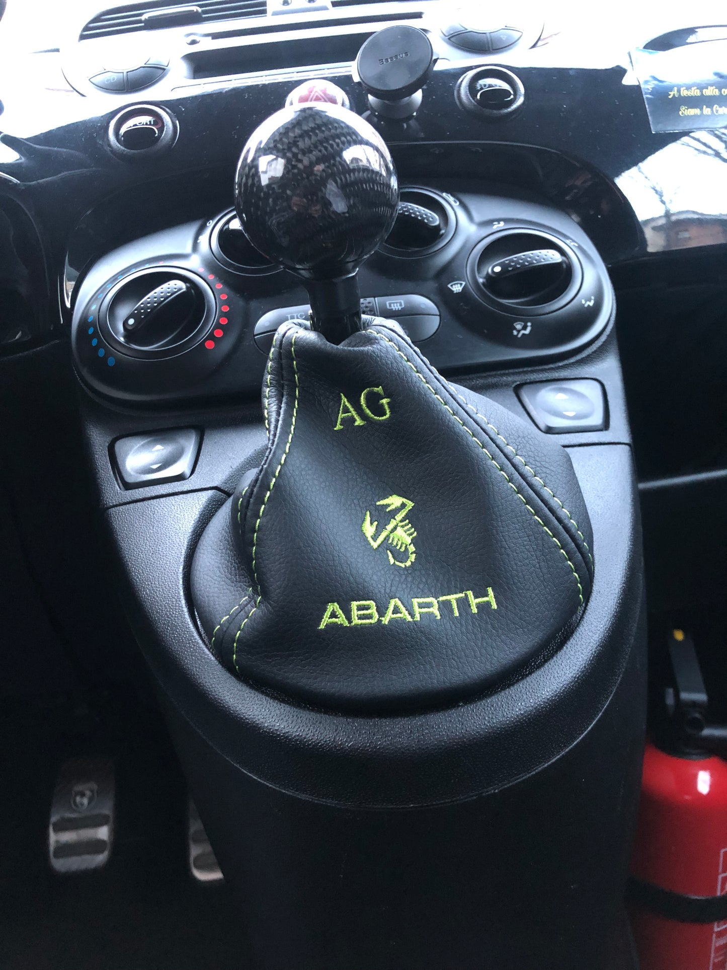 Cuffia cambio 500/595 ABARTH in ecopelle