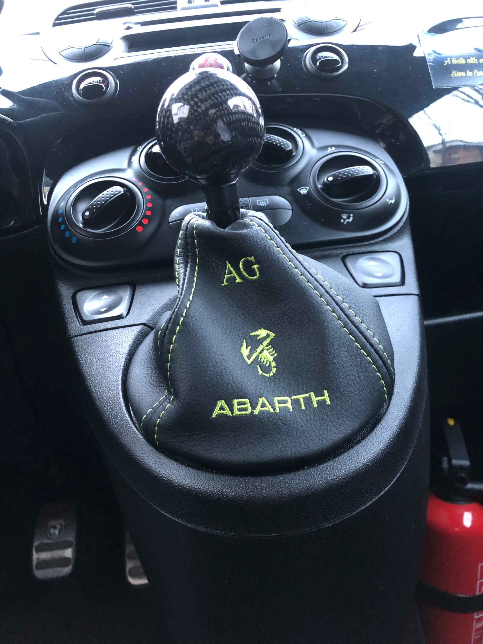 Cuffia cambio 500/595 ABARTH in ecopelle – AG Racing Parts